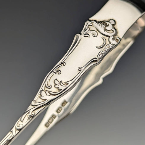 1903 British antique sterling silver teaspoon set of 6 Joseph Rodgers case